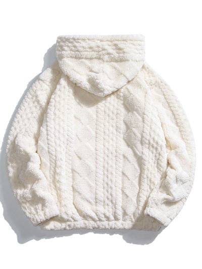 Yuri | Geometry Jacquard Teddy Hoodie