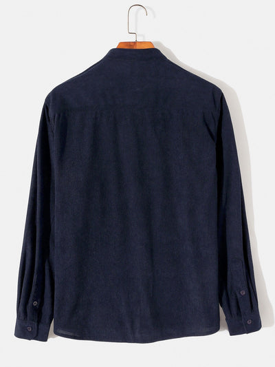 Alger® | Long Sleeve Stand Collar Corduroy Shirt