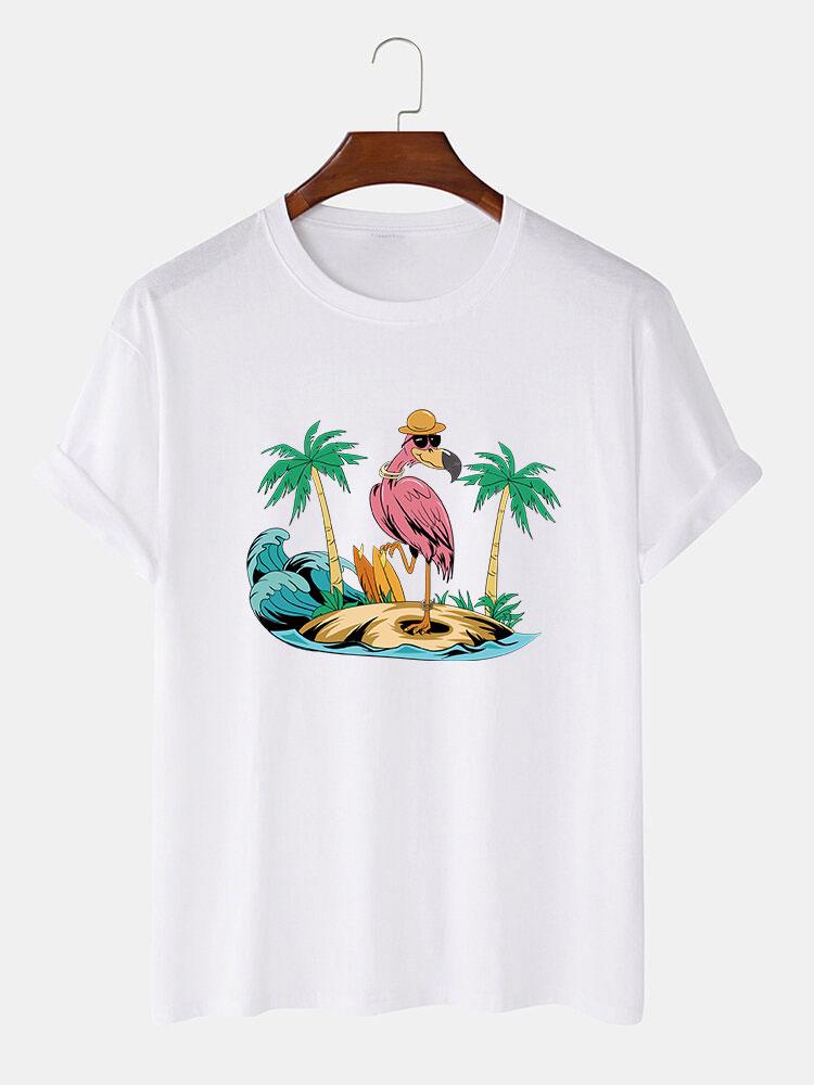 Brad® | Flamingo On Vacation Print T-Shirt