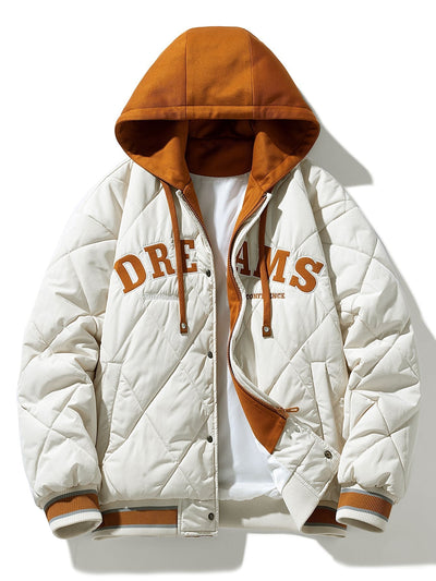 Marco | Quilted Hooded Baseball Jacket