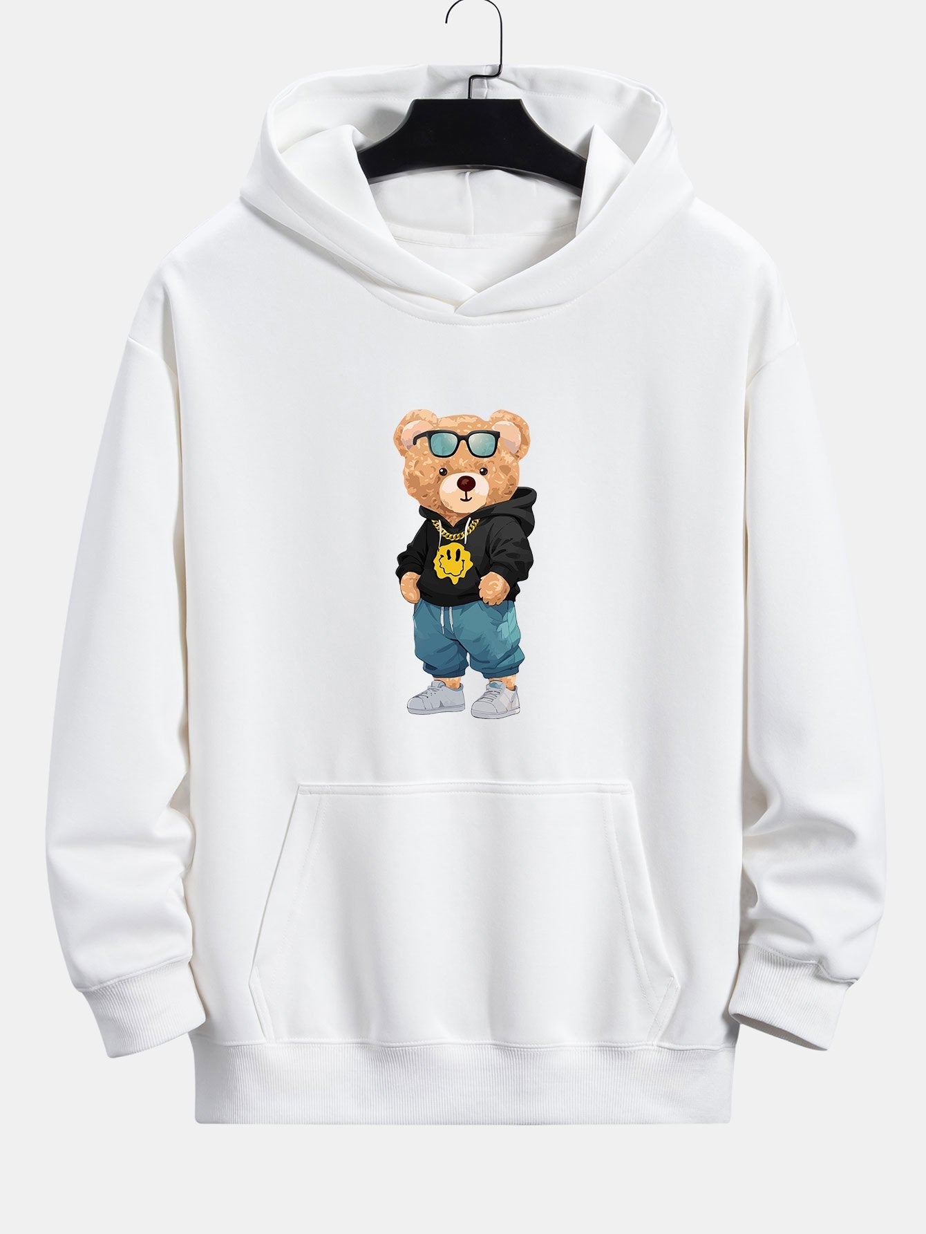 Anthony | Hip Hop Bear Print Relax Fit Hoodie