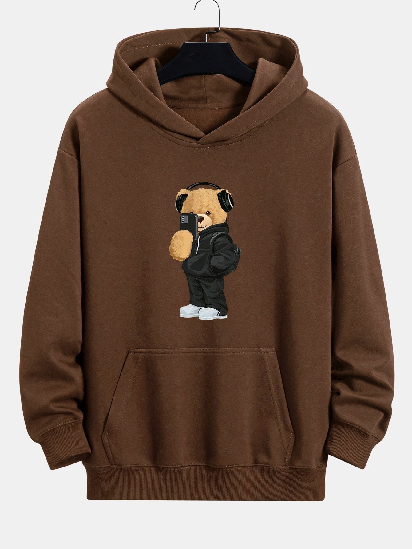 Henry | Fashion Bear Taking Photo Print Relax Fit Hoodie