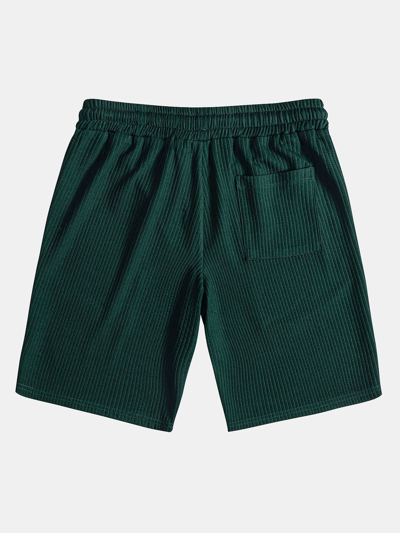 Carson® | Muscle Fit Ribbed Stand Collar Shirt & Shorts