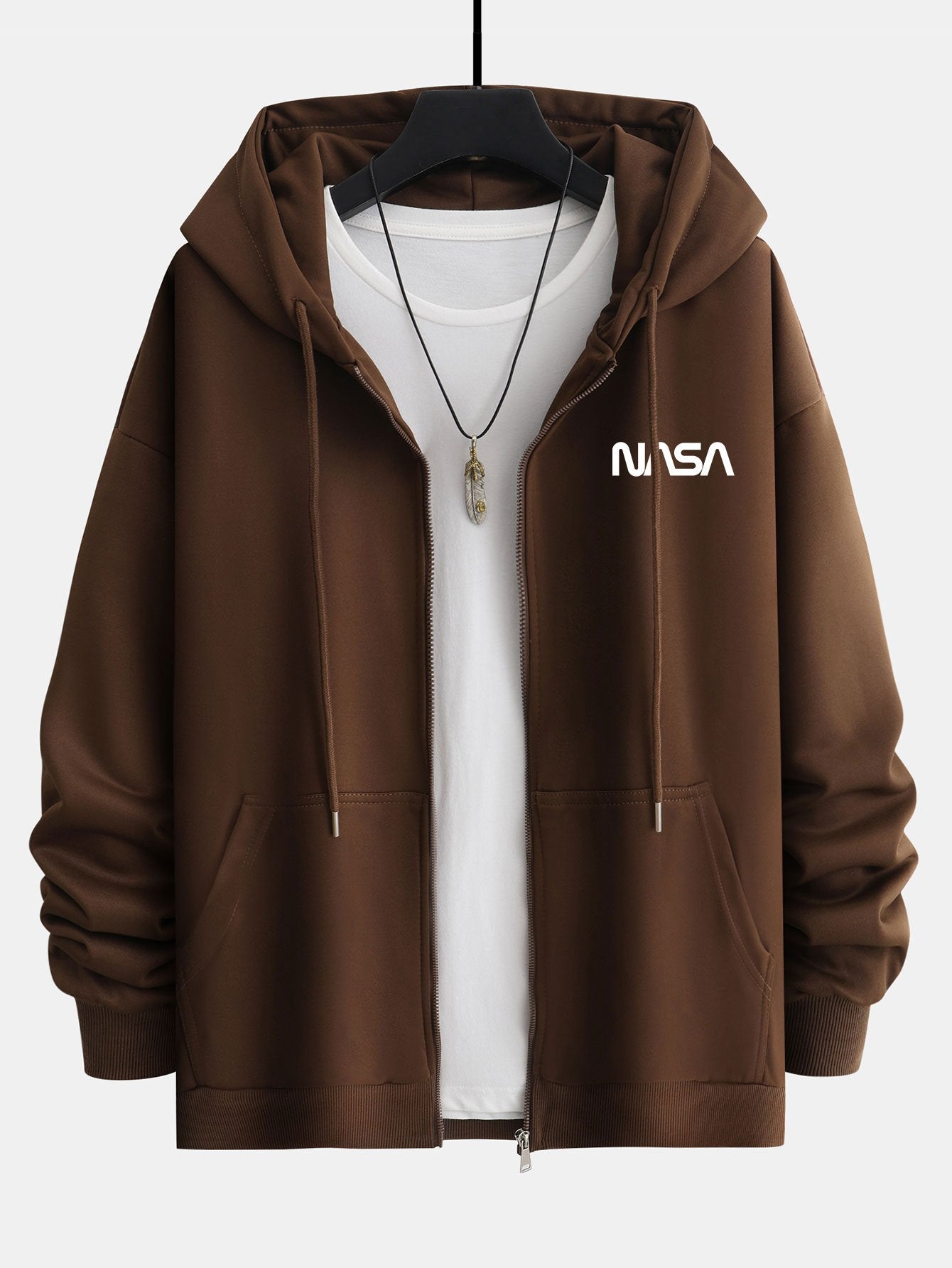 Benjamin | NASA Print Relax Fit Zip Hoodie