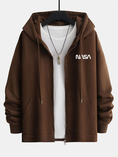 Benjamin | NASA Print Relax Fit Zip Hoodie
