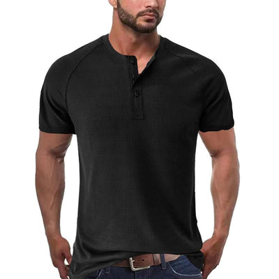 Men's gh Gy Short Sleeve Henley T-Shirt