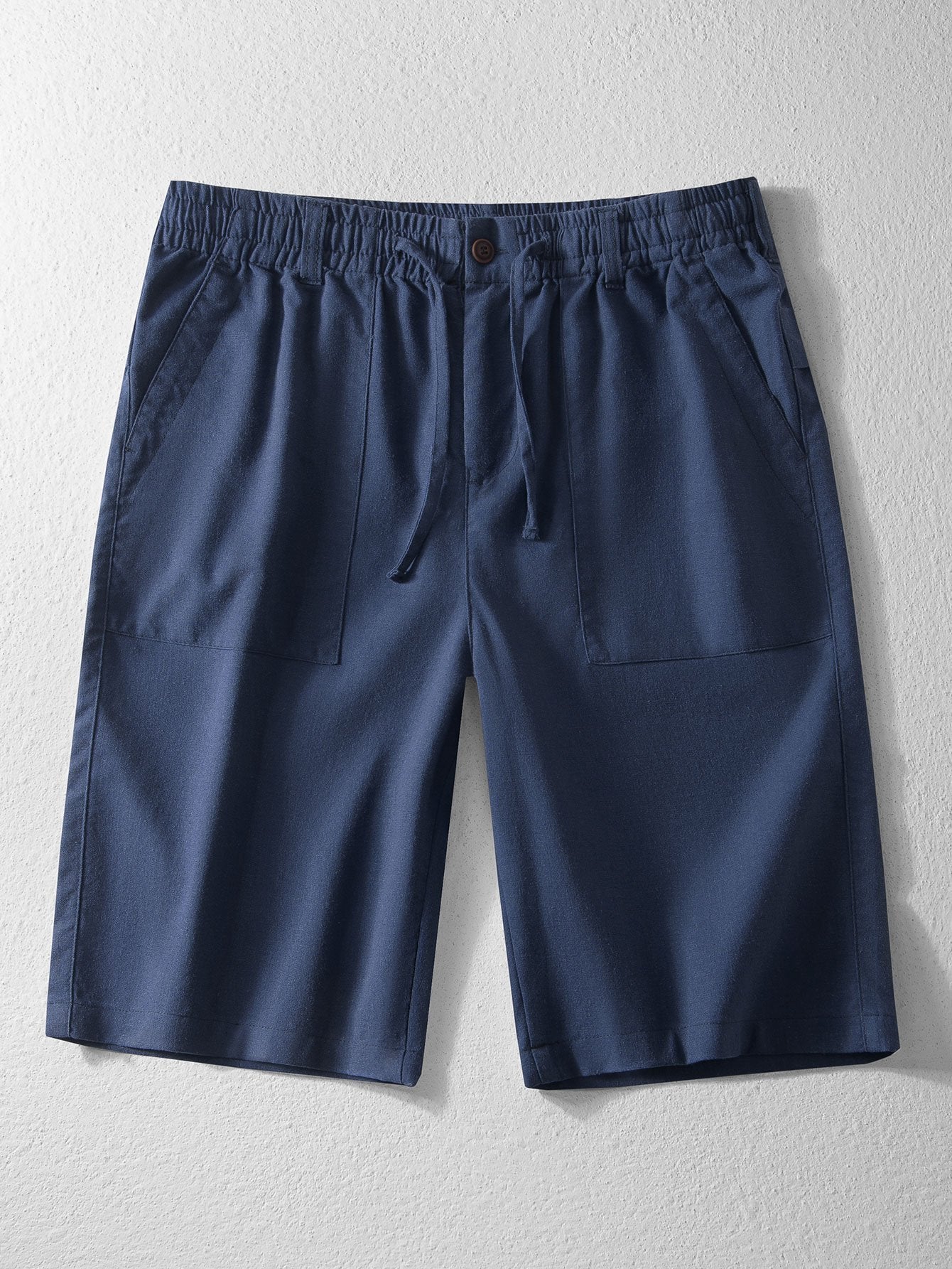 Badr® | Linen Cotton Blend Drawstring Shorts