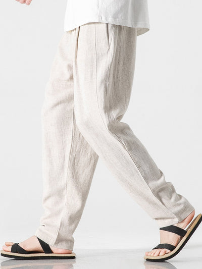 Timothy® | Relax Fit Linen And Cotton Blend Harem Pants