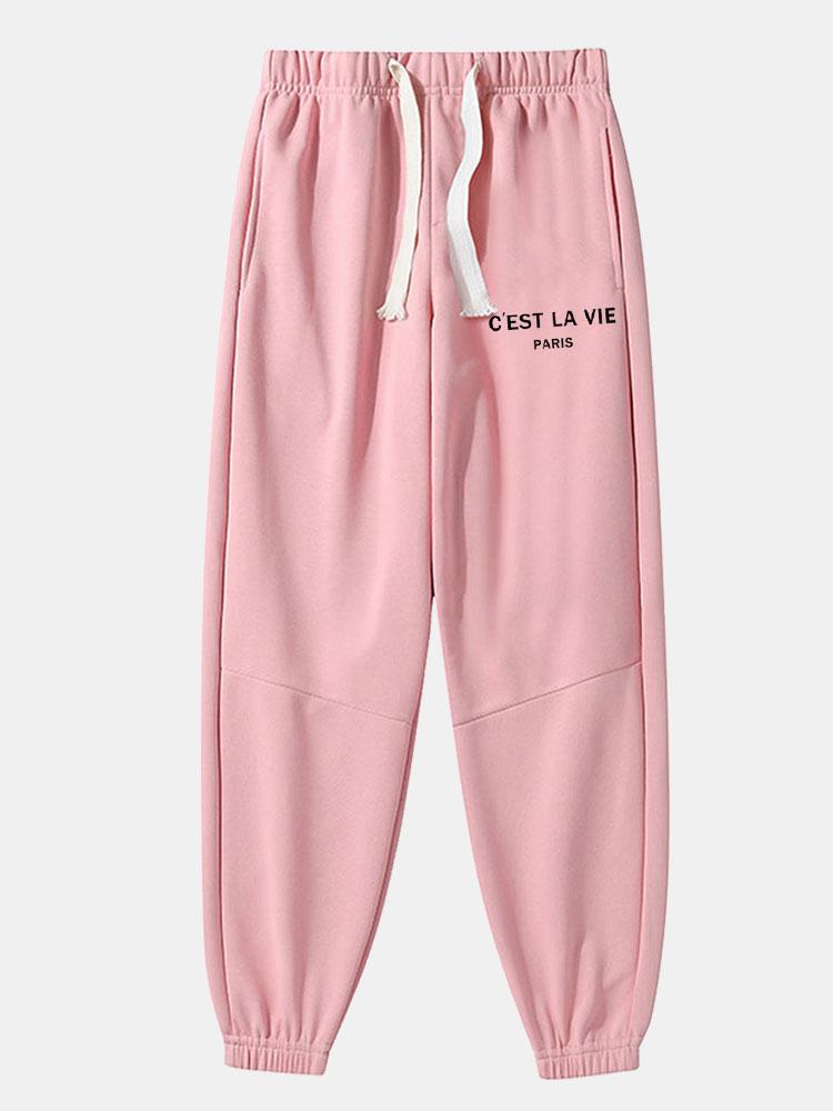Bampfylde® | Paris Print Cotton Blend Jogger Pants