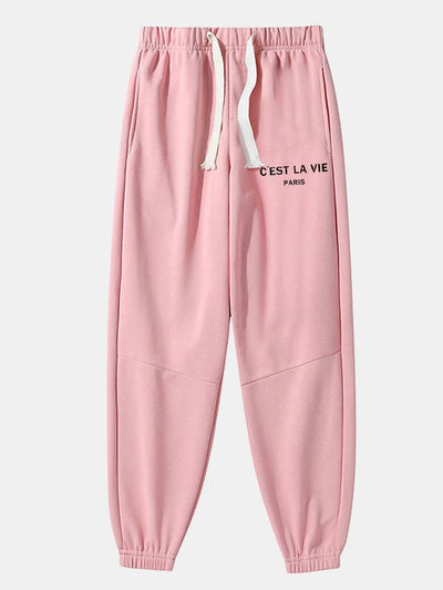 Bampfylde® | Paris Print Cotton Blend Jogger Pants