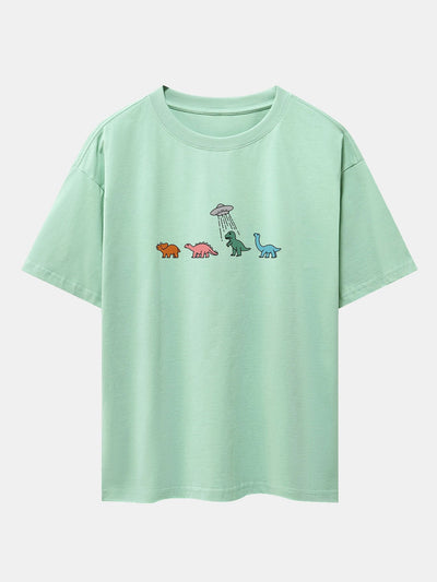 Iván® | Cartoon Dinosaur Print Heavy Weight Oversize T-Shirt