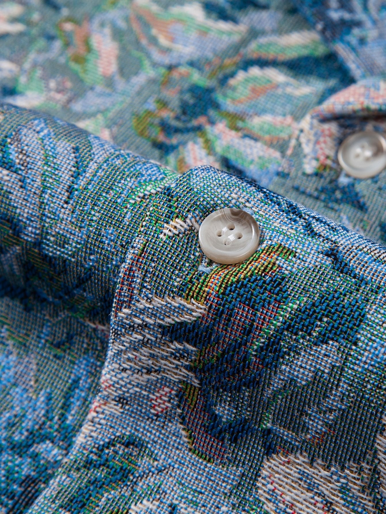 Adeimantos® | Painted Floral Jacquard Cuban Shirt & Shorts