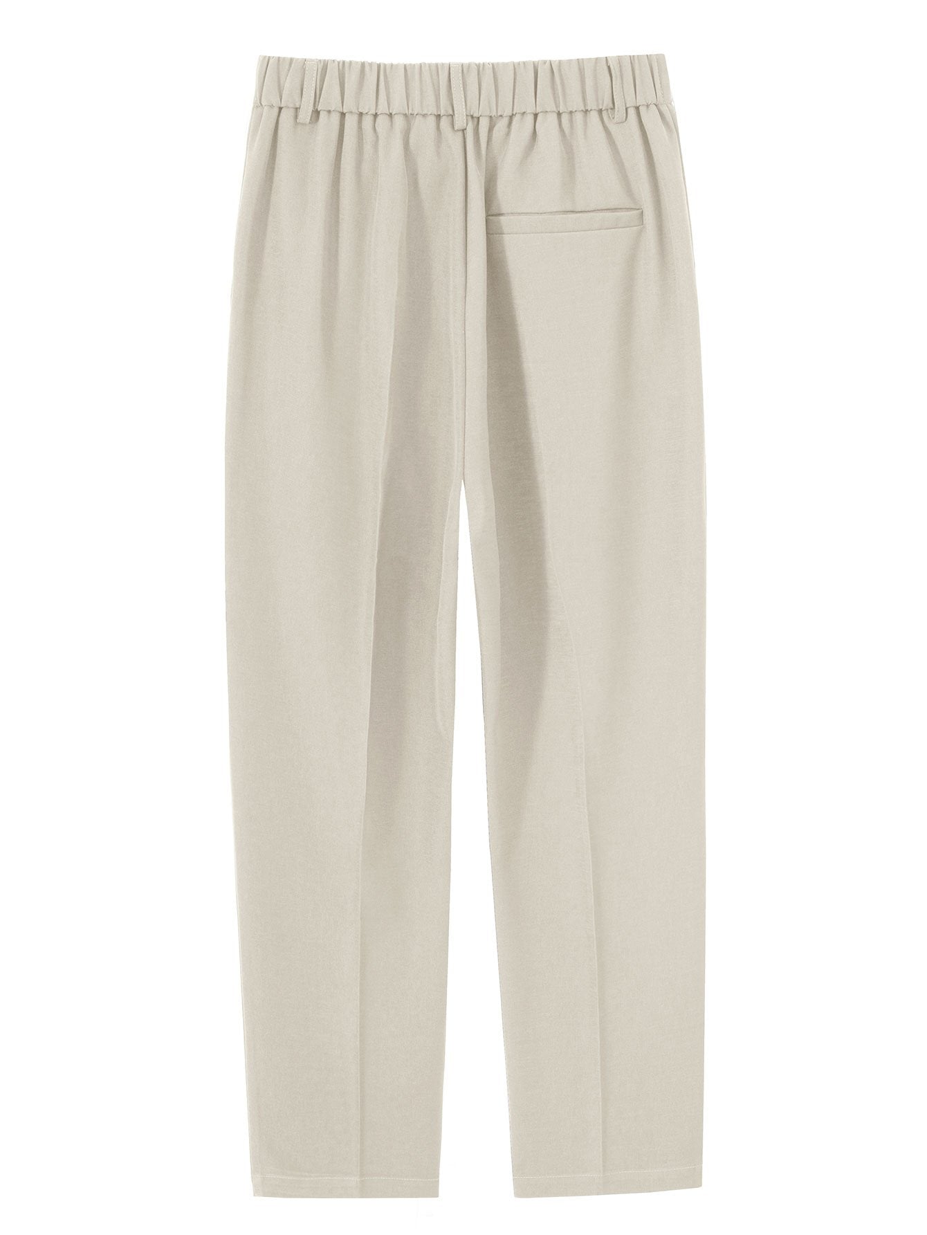 Eustaquio® | Relax Fit Elastic Waist Straight Leg Trousers