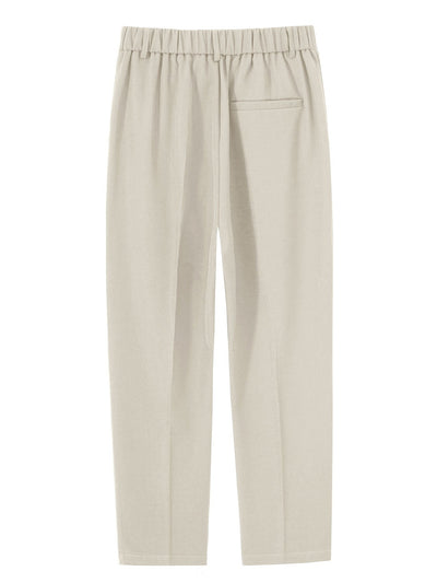 Eustaquio® | Relax Fit Elastic Waist Straight Leg Trousers