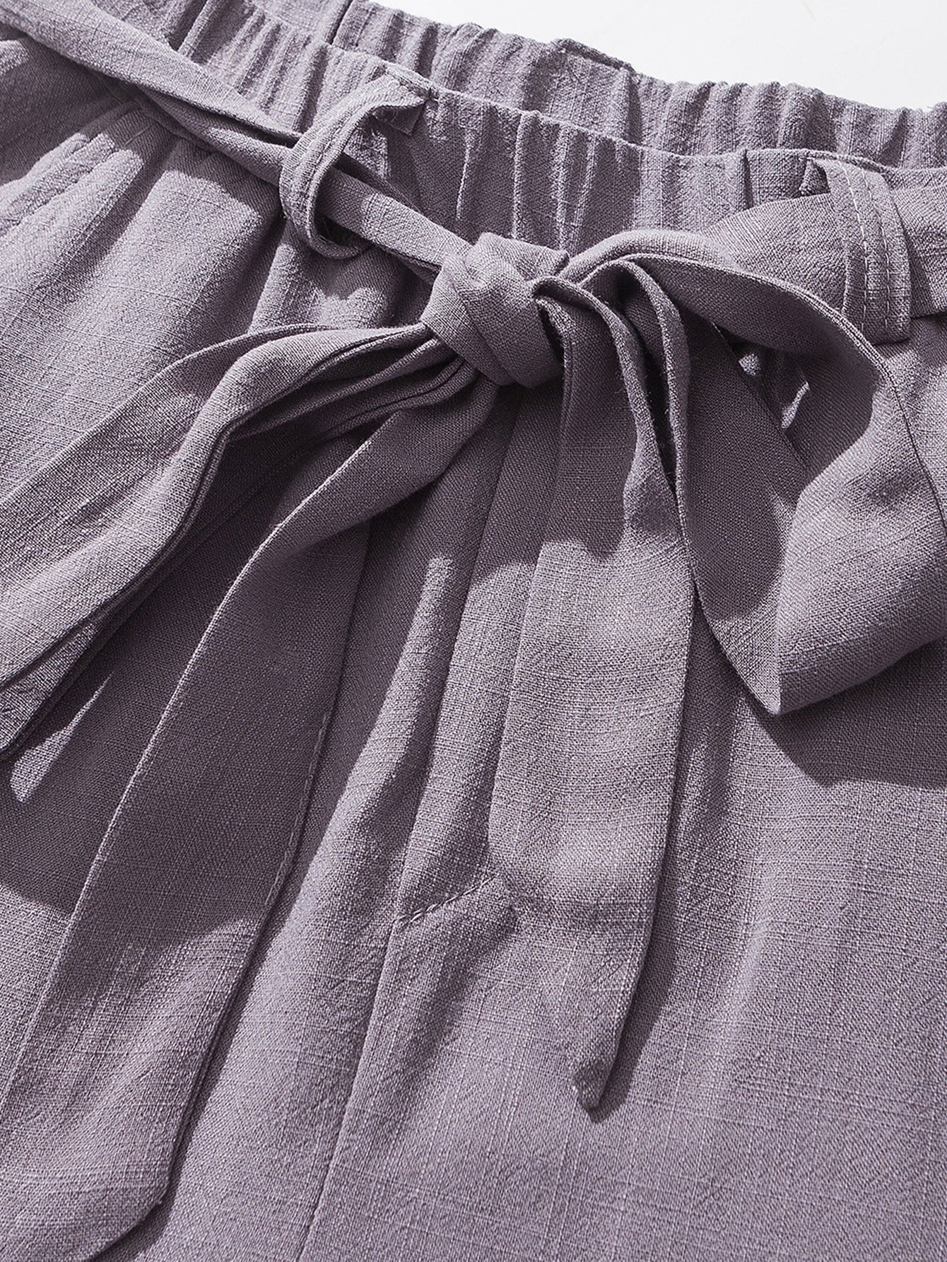 Judas® | Detachable Belt Relax Fit Linen And Cotton Blend Harem Pants