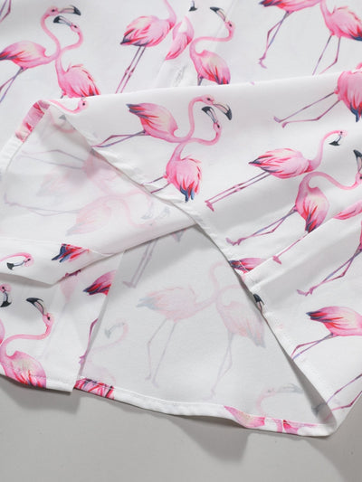 Aled® | Flamingo Print Button Up Shirt