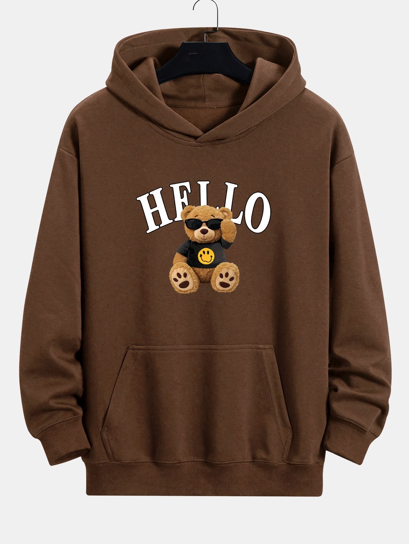 Cruz | Hello Sunglasses Bear Print Relax Fit Hoodie