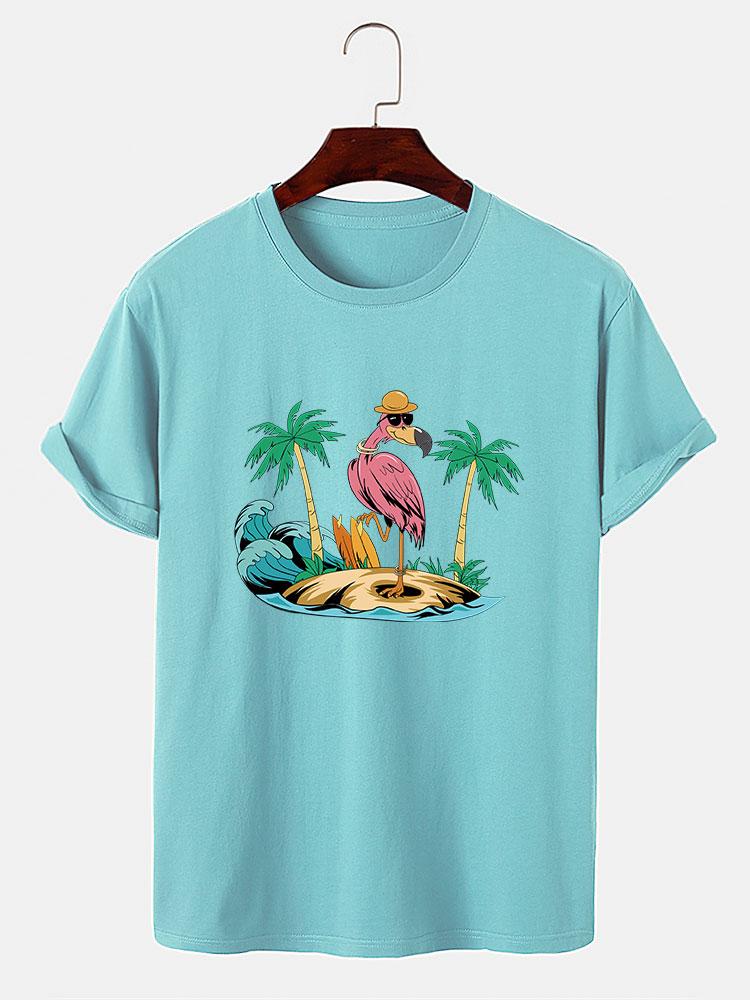 Austin® | Flamingo On Vacation Print T-Shirt