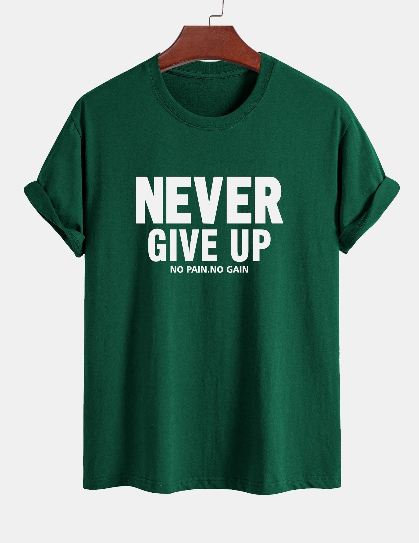 Ubaldo® | Never Give Up Print Cotton T-Shirt