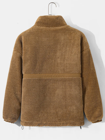 Marcelo | Quilted Lined Teddy Fleece Zip Up Coat