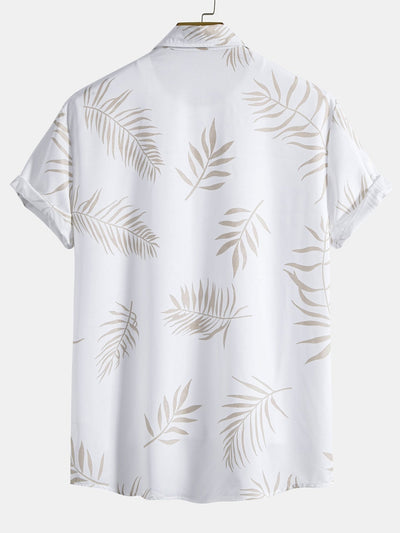 Armante® | Leaf Print Button Up Shirt