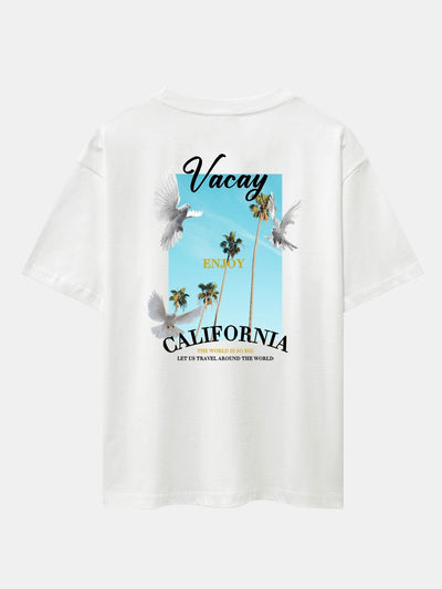 Gaspar® | Dove Back Print Drop Shoulder Oversize T-Shirt