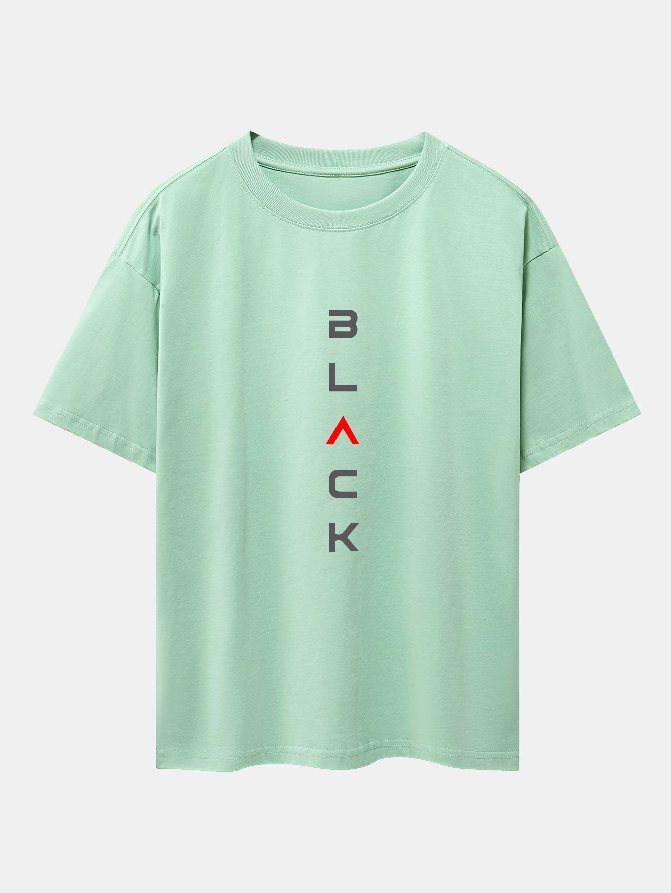 Ángel® | Black Print Drop Shoulder Oversize T-Shirt