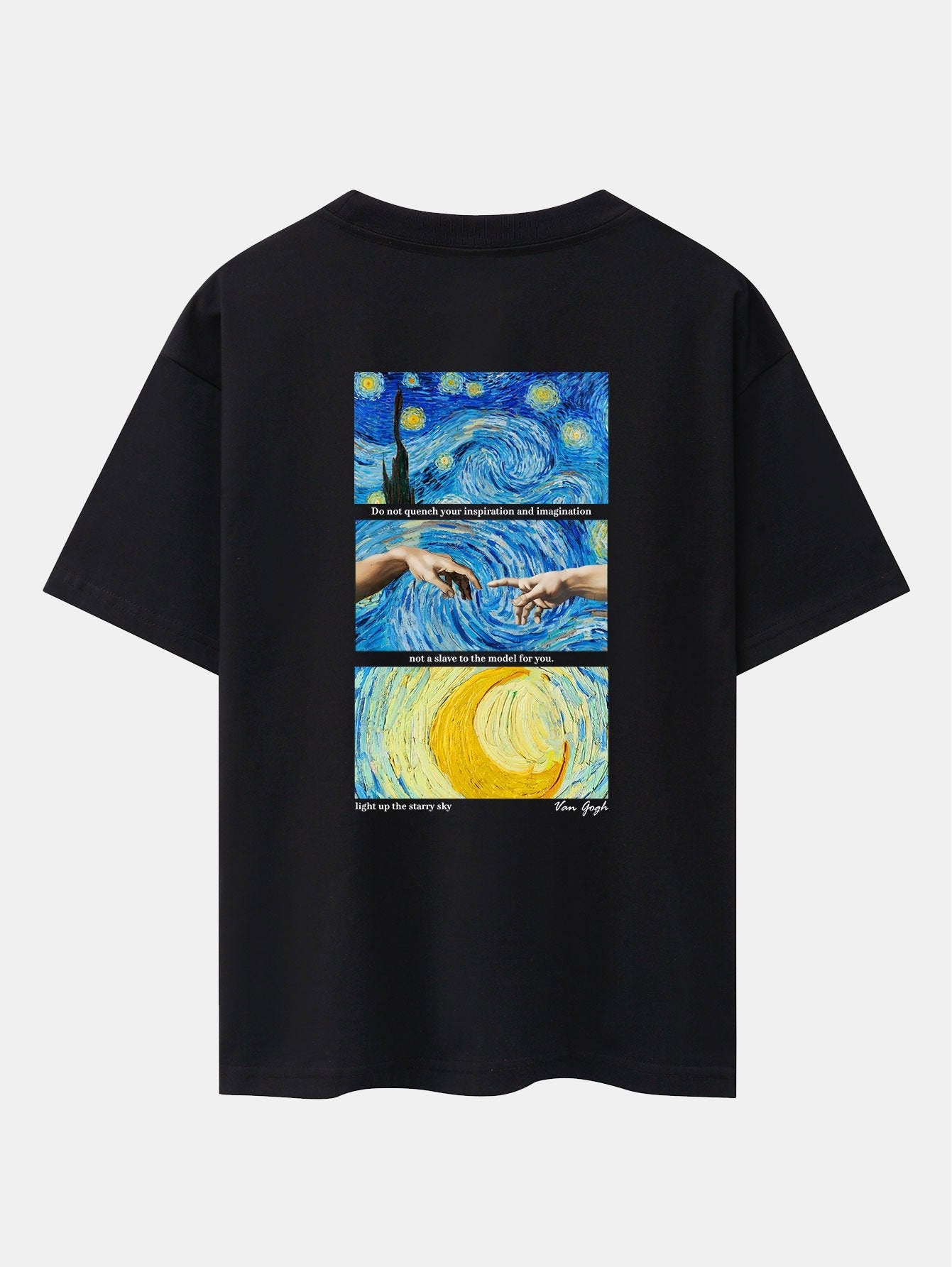 Isaac® | The Starry Night Back Print Drop Shoulder Oversize T-Shirt