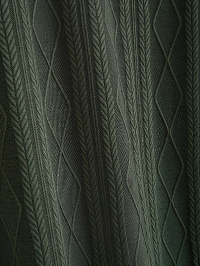 Augusto® | Knitted Geometric Rhombus Jacquard Polo