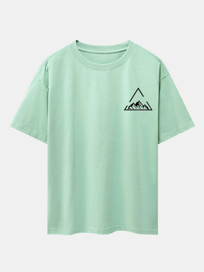 Lloyd® | Triangle Mountain Print Drop Shoulder Oversize T-Shirt