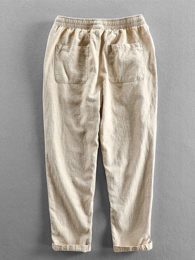 Conrad® | Linen Cotton Blend Cropped Pants