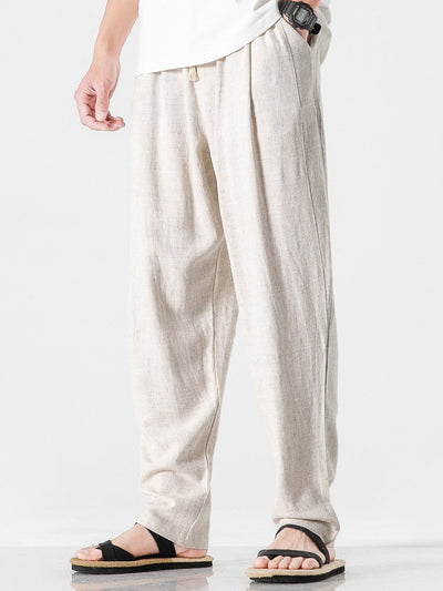 Timothy® | Relax Fit Linen And Cotton Blend Harem Pants