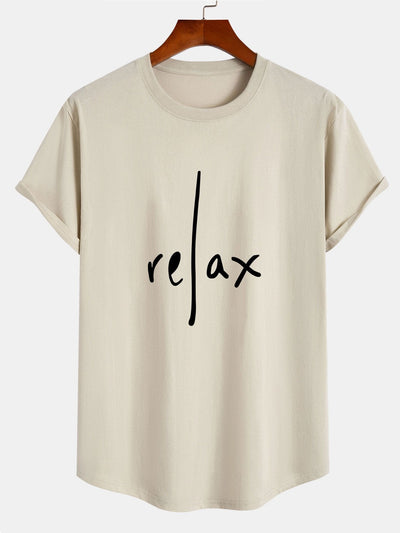 Patricio® | Relax Print Cotton Arc Hem T-Shirt