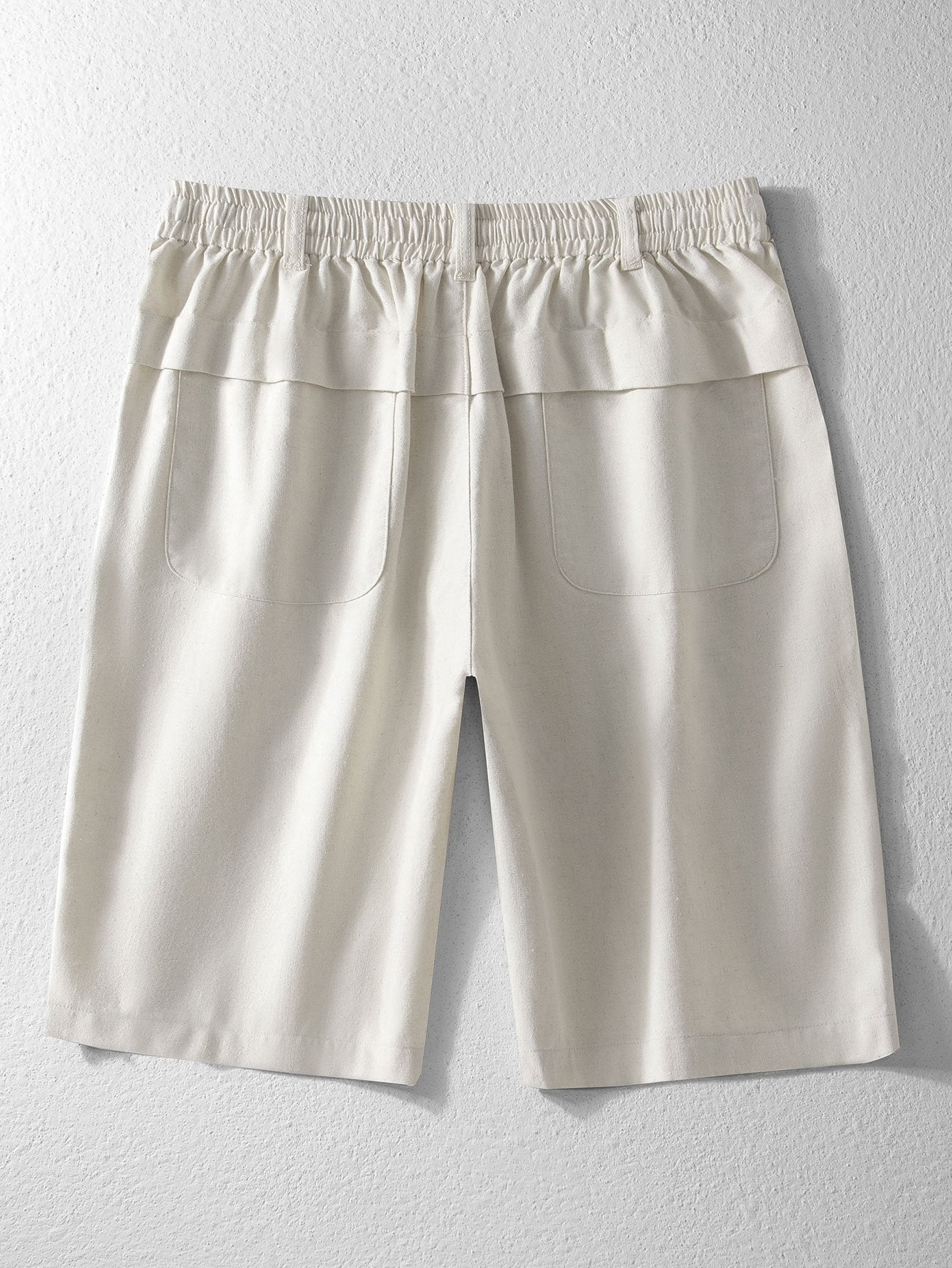 Badr® | Linen Cotton Blend Drawstring Shorts