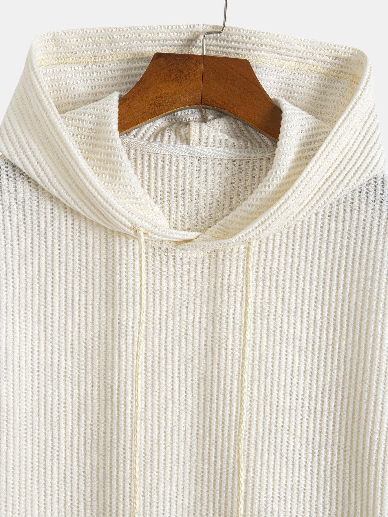 Serafín® | Knitted Waffle Arc Hem Hooded T-Shirt