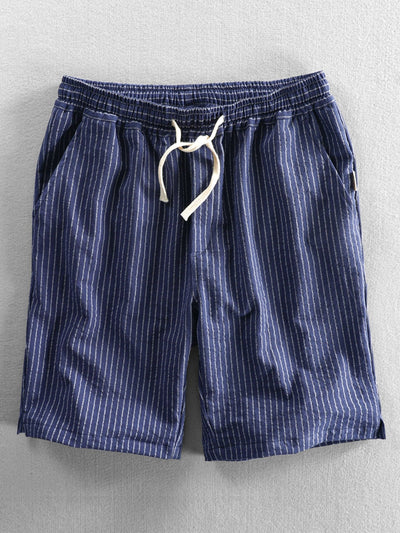 Joaquín® | Cotton Drawstring Striped Shorts
