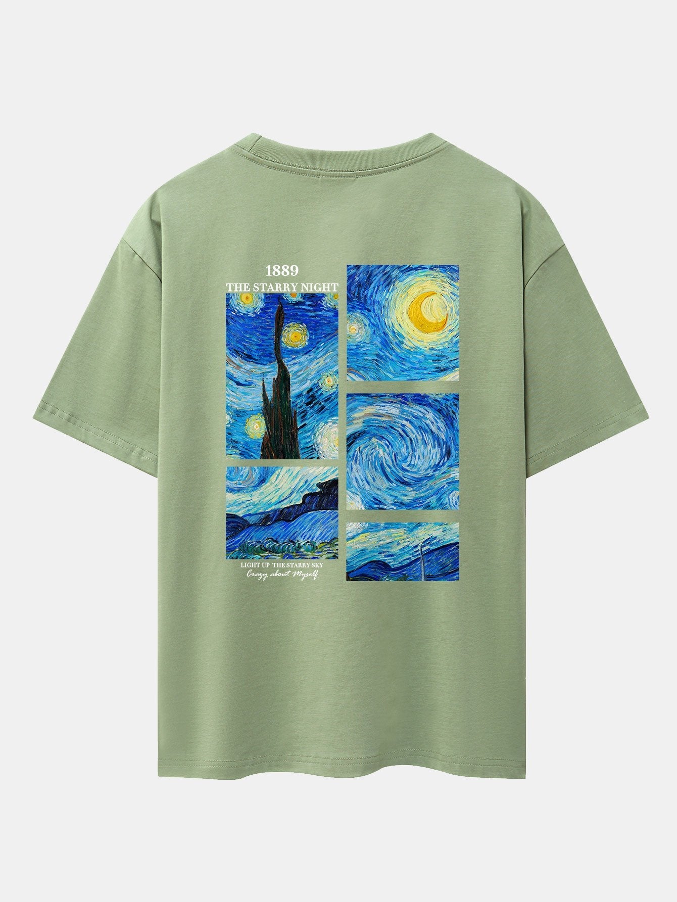 Hugh® | The Starry Night Back Print Drop Shoulder Oversize T-Shirt