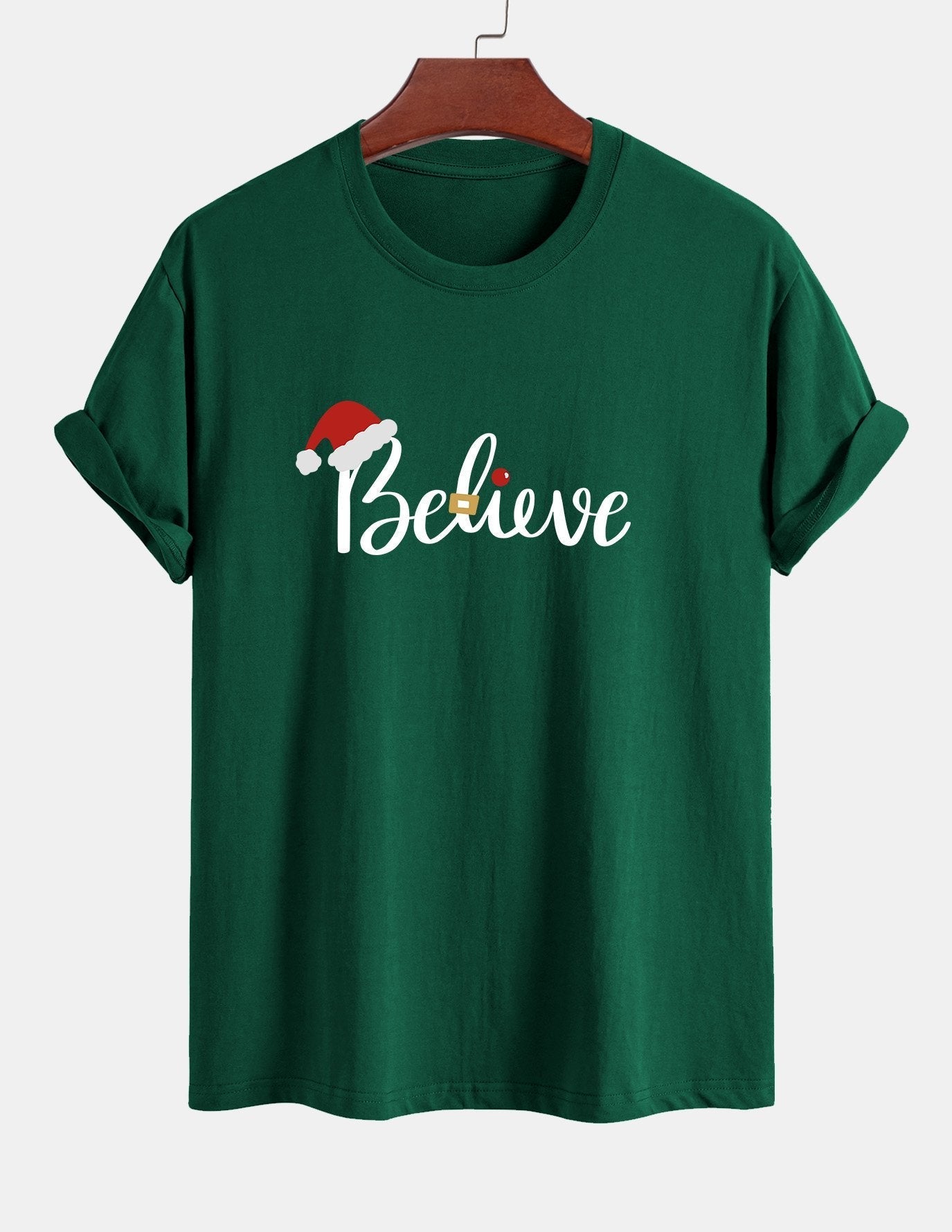 Aitor® | Christmas Believe Print Cotton T-Shirt