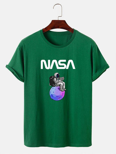 Klaus® | Astronaut Reading Book Print T-Shirt