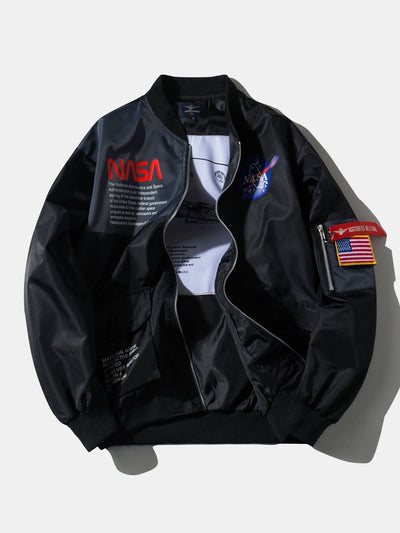 Holden | Oversized NASA Print Bomber Jacket