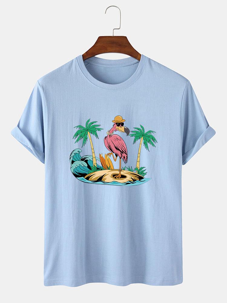 Austin® | Flamingo On Vacation Print T-Shirt