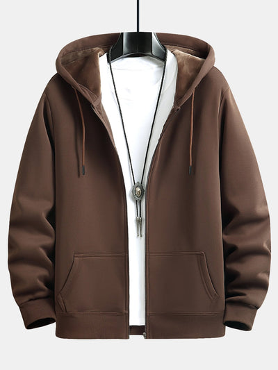 Charles | Plush Lined Relax Fit Zip Hoodie