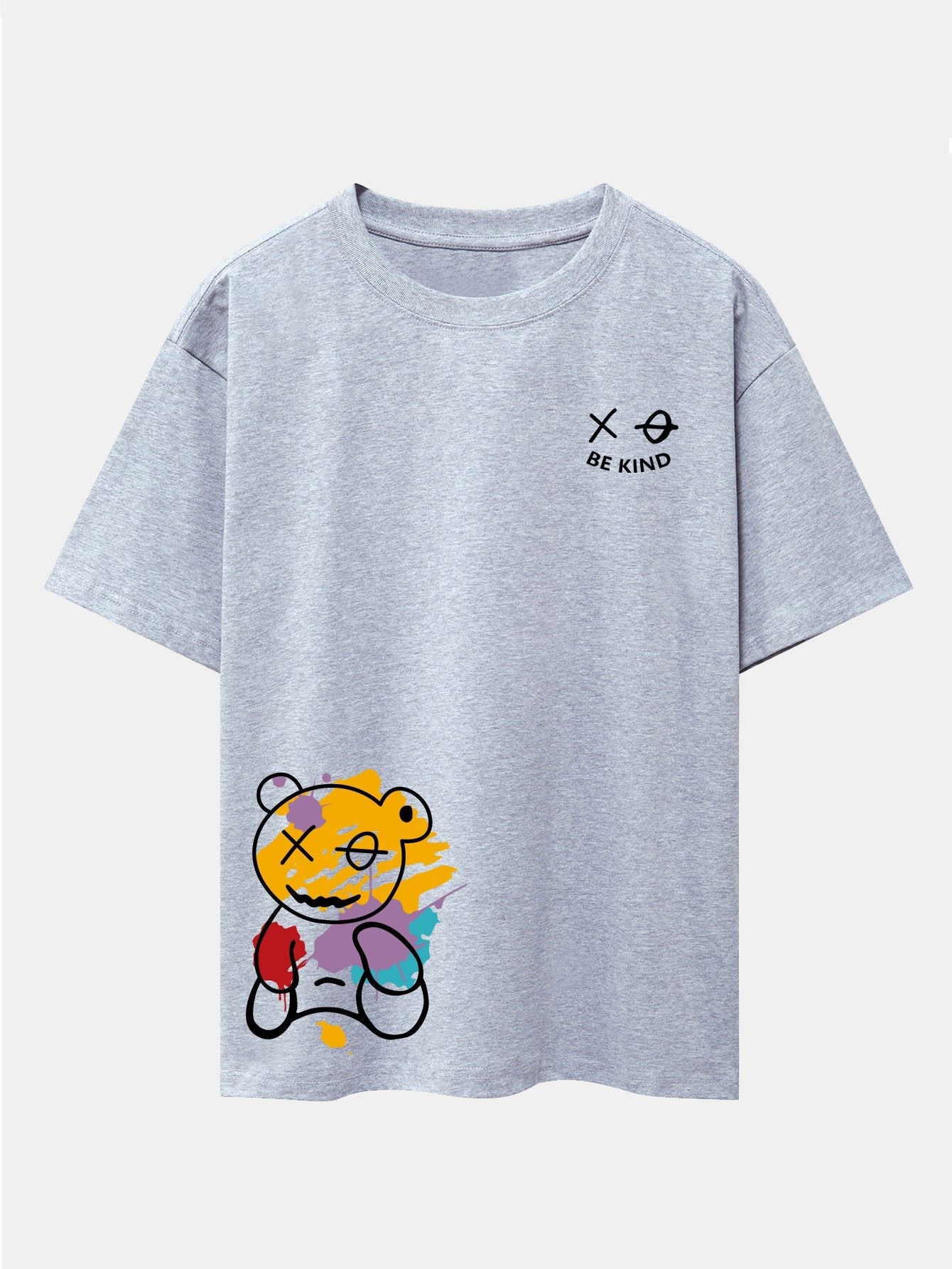 Dillon® | Graffiti Bear Print Drop Shoulder Oversize T-Shirt