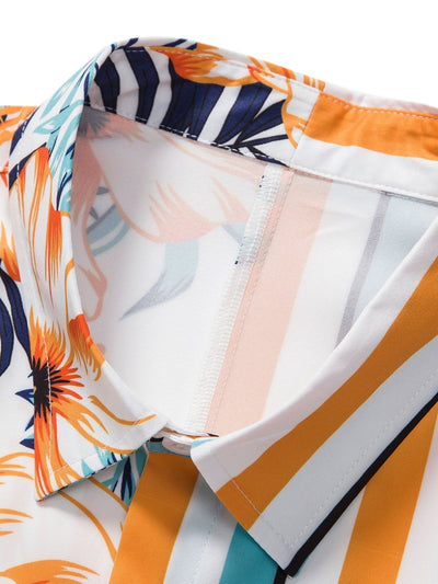 Morris® | Tropical Stripe Panel Shirt & Swim Shorts