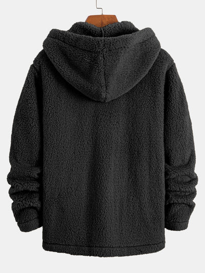 Ryder | Teddy Fleece Button Up Hooded Coat