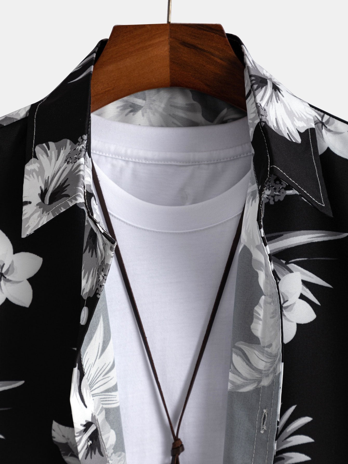 Louis® | Tropical Floral Print Button Up Shirt & Linen Cotton Blend Cropped Pants