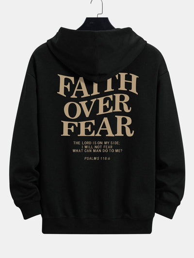 Bruno | Faith Over Fear Print Relax Fit Hoodie