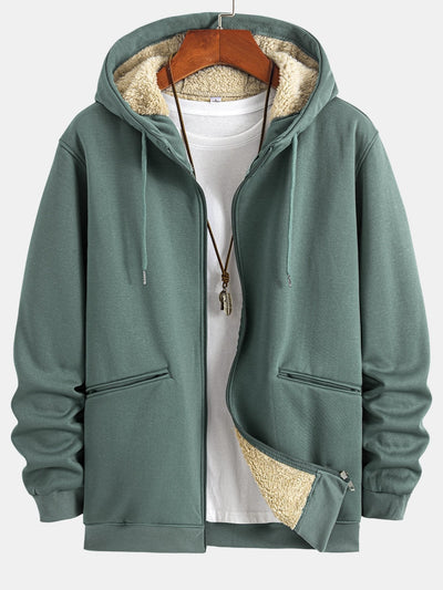Zebulon | Teddy Lined Zip Up Hoodie