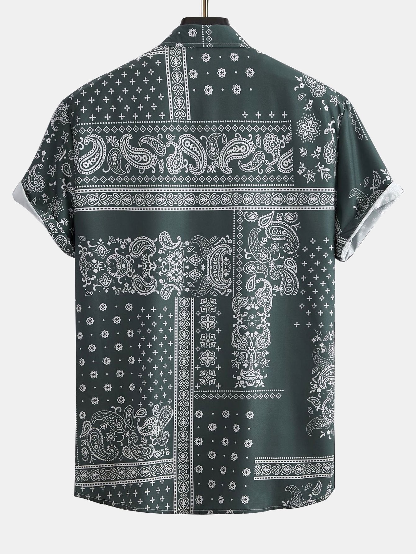 Aryon® | Paisley Frame Pattern Print Shirt Random Pattern Design
