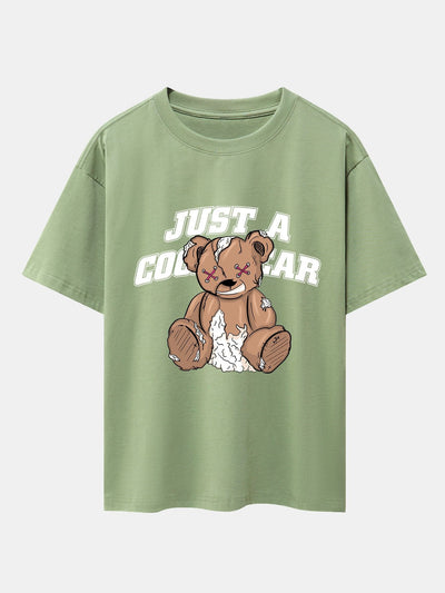 Joseph® | Tattered Bear Print Drop Shoulder Oversize T-Shirt